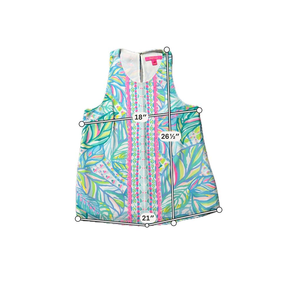 Lilly Pulitzer Lyle Tank Top Women's S Multicolor Maraca My World Tropical Beach - Picture 7 of 8